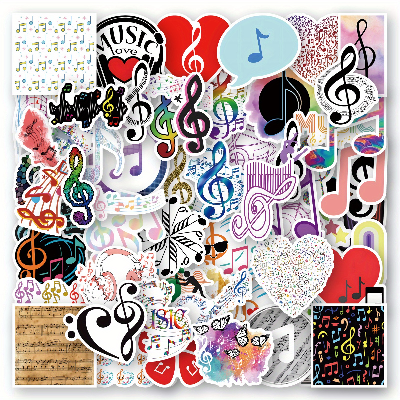 Music-themed Stickers - Perfect For Water Bottles, Laptops, Guitars ...