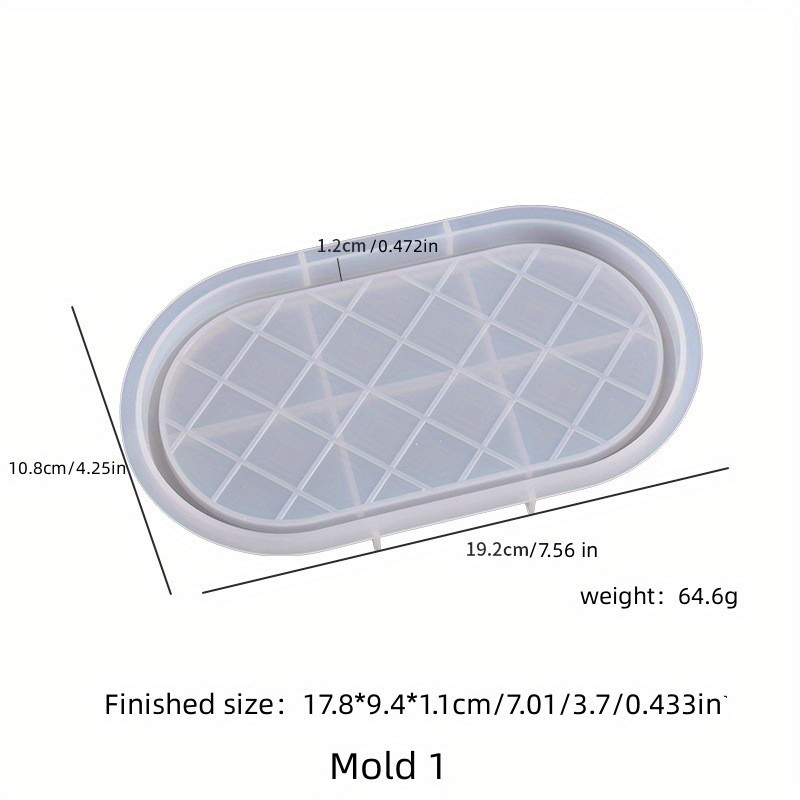 DIY Rhombus Bowl Coaster Silicone Mold Resin Molds for Casting