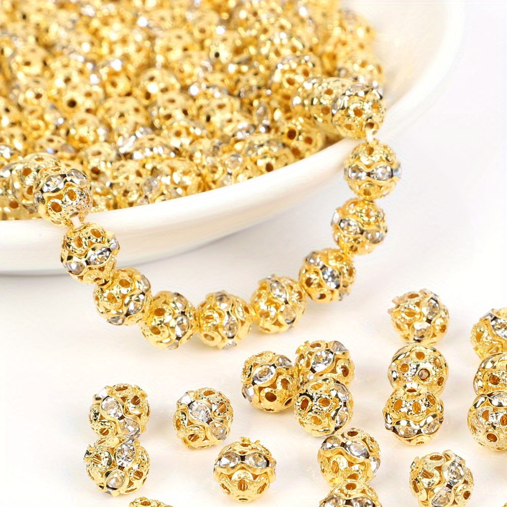 Gold Spacer Beads, Donut Saucer Round Discs, 20 pcs – A Girls Gems
