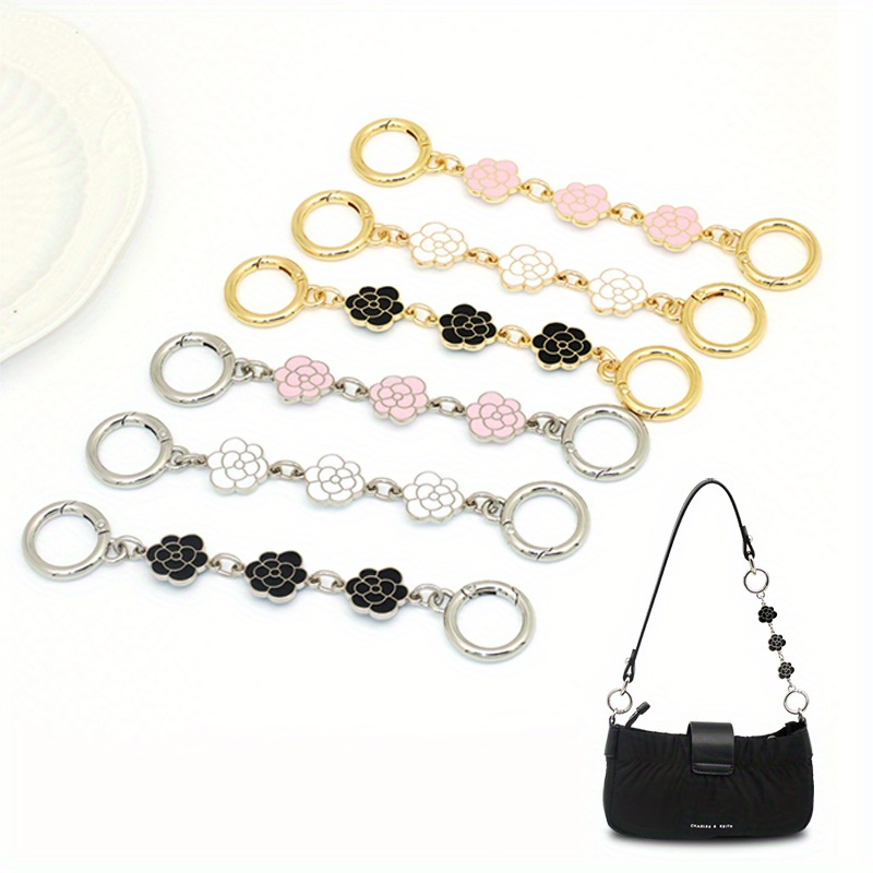 Hot Replacement Shoulder Bag Extender Chain Camellia Shape Hanging Strap  Chain For Purse Clutch Handbag Hardware
