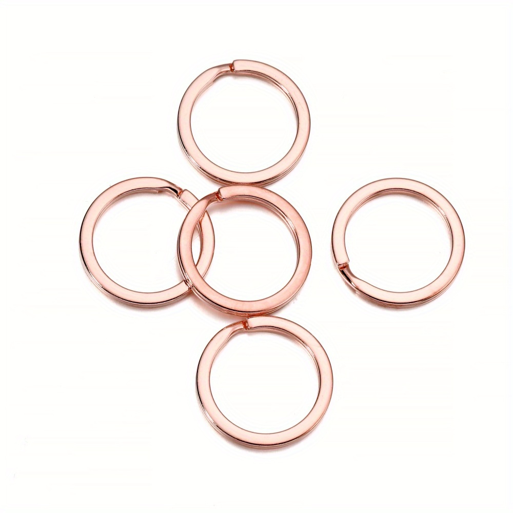Stainless Steel Key Rings Round Flat Line Split Rings - Temu
