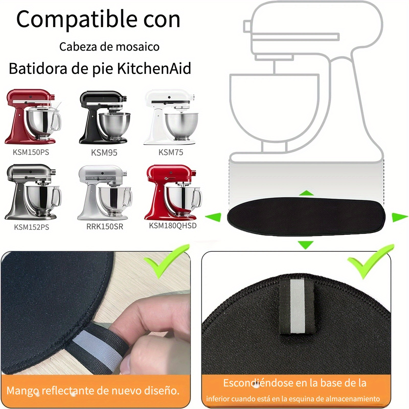  Sliding Mat for Kitchenaid Mixer, Mixer Mover Slider Mat Pad  Compatible with Kitchenaid 4.5-5 Qt Tilt-Head Stand Mixer, Kitchen  Appliance Slider Mat, Kitchen Aid Mixer Accessories: Home & Kitchen