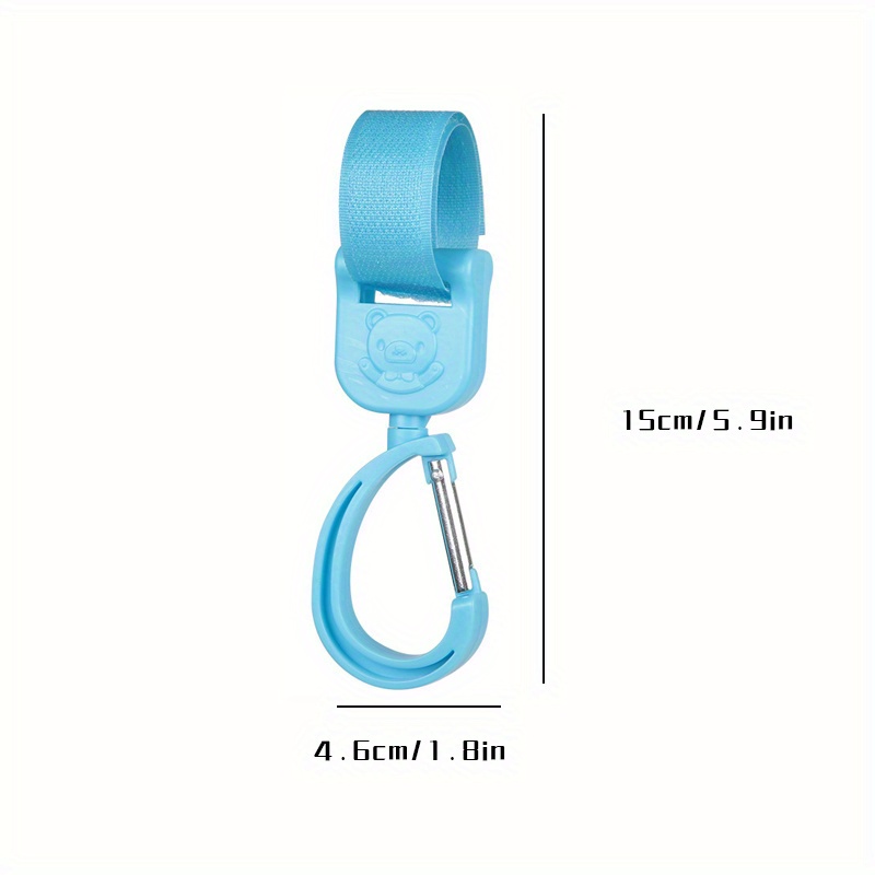 2pcs stroller hooks 360 degree rotating hook and loop fastener detachable hooks   plastic details 4