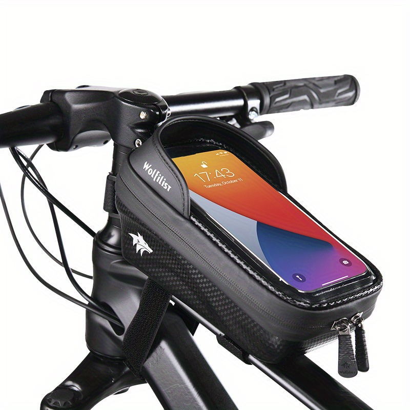 BESPORTBLE Bolsa de transporte para bicicleta de carretera, bolsa de  ciclismo, bolsa de teléfono de tubo, soporte para teléfono celular, bolsa  de