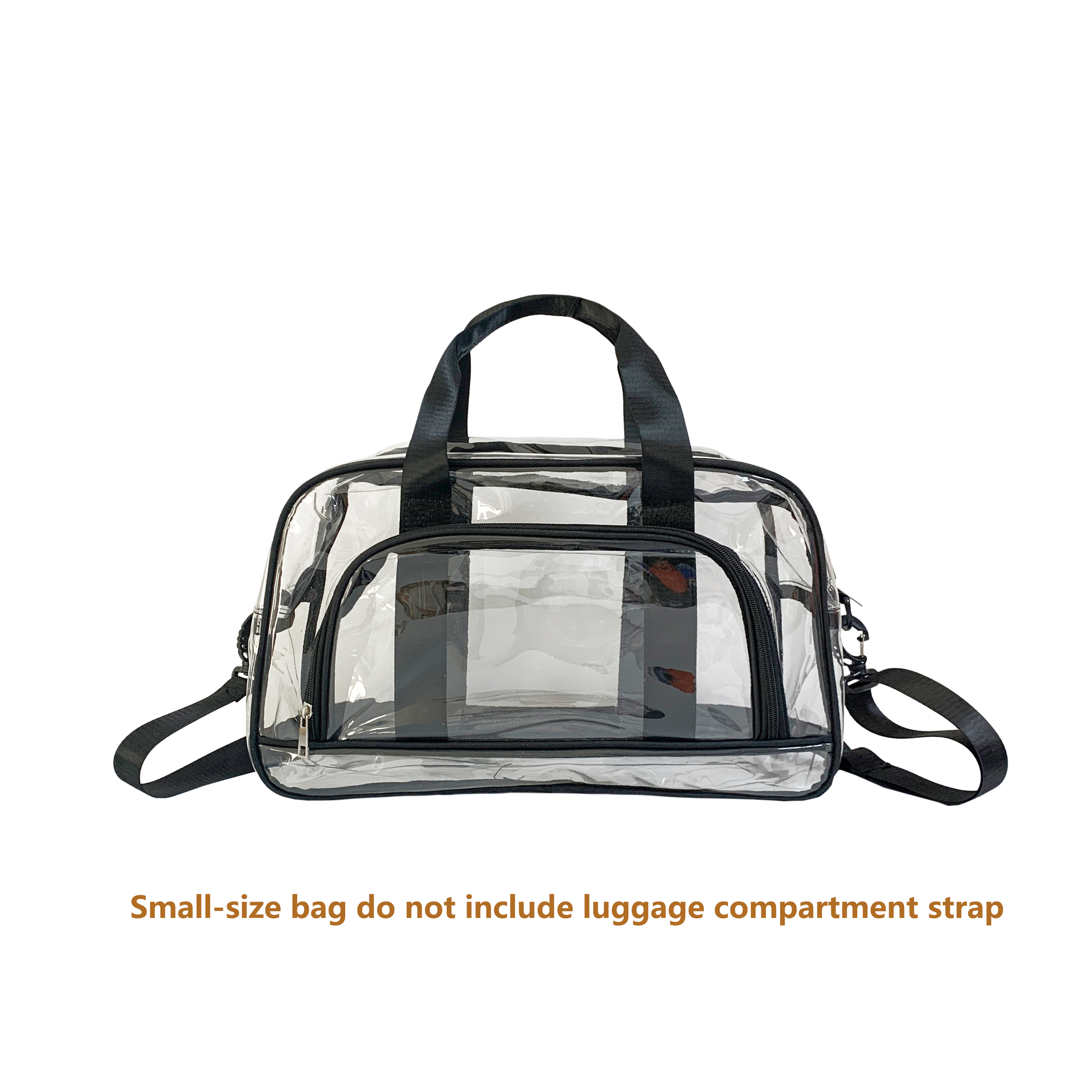 Large Capacity Transparent Shoulder Bag, Zipper Travel Storage Bag