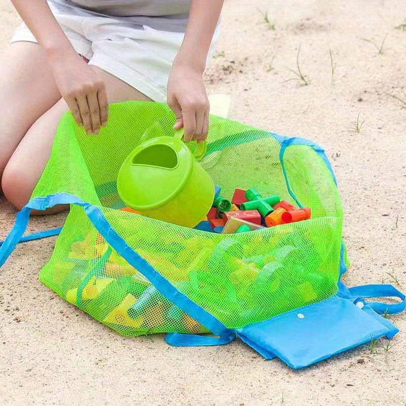 Mesh Beach Toy Tote Bag Sand Toys Shells Clothes Towels Temu