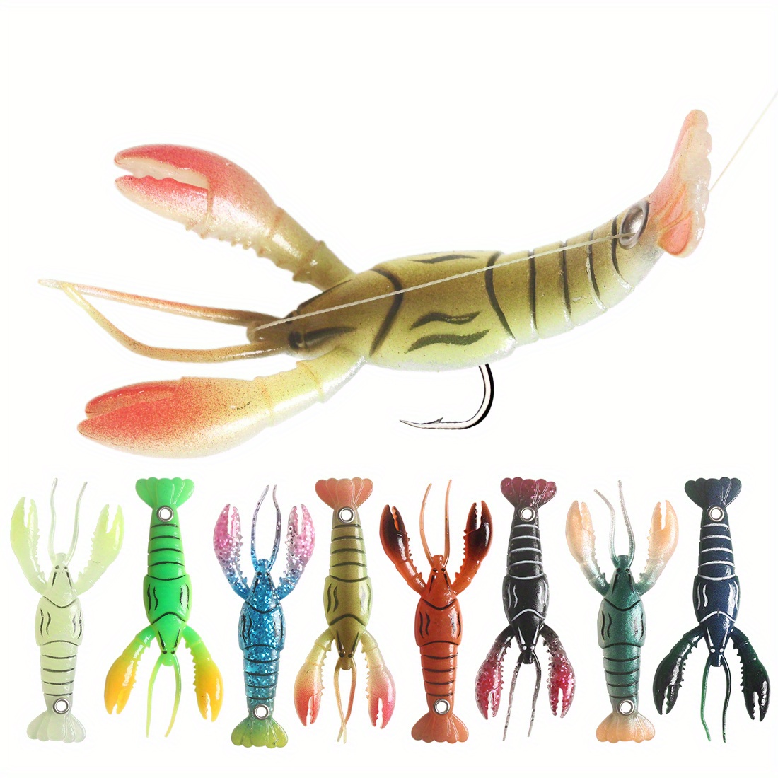 Bionic Crayfish Soft Baits Hooks Get Ready Serious Fishing - Temu