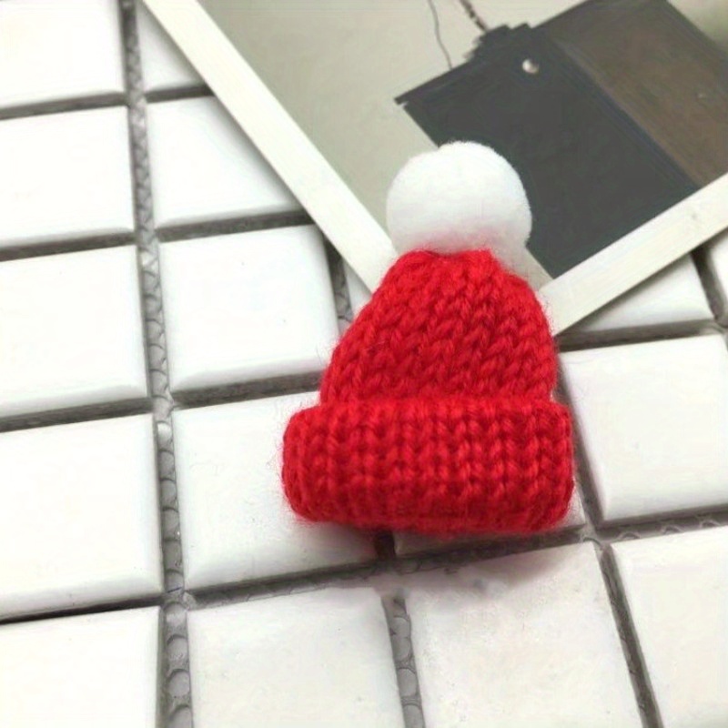 Christmas Mini Knitting Hats Doll Hat Scarf Material For - Temu