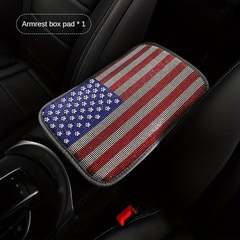 ZFRXIGN American Flag Seat Covers for Cars Full Set Camo Steering Wheel  Cover Truck Accessories for Women Men Patriotic Stars Red Blue Stripes  Coaster