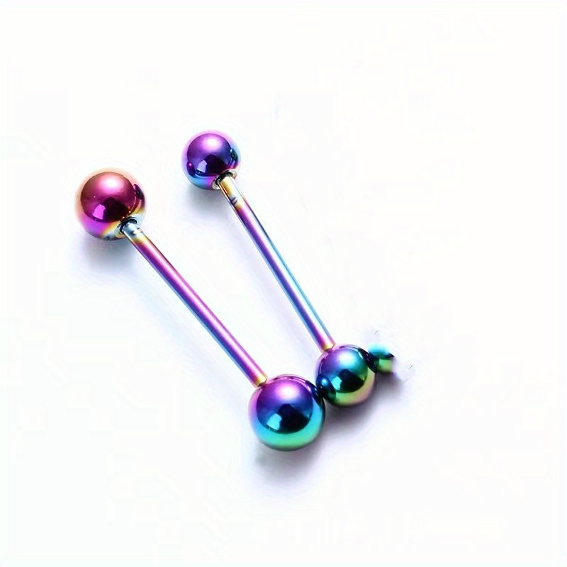 2pcs Titanium Steel Body Piercing Set for Men