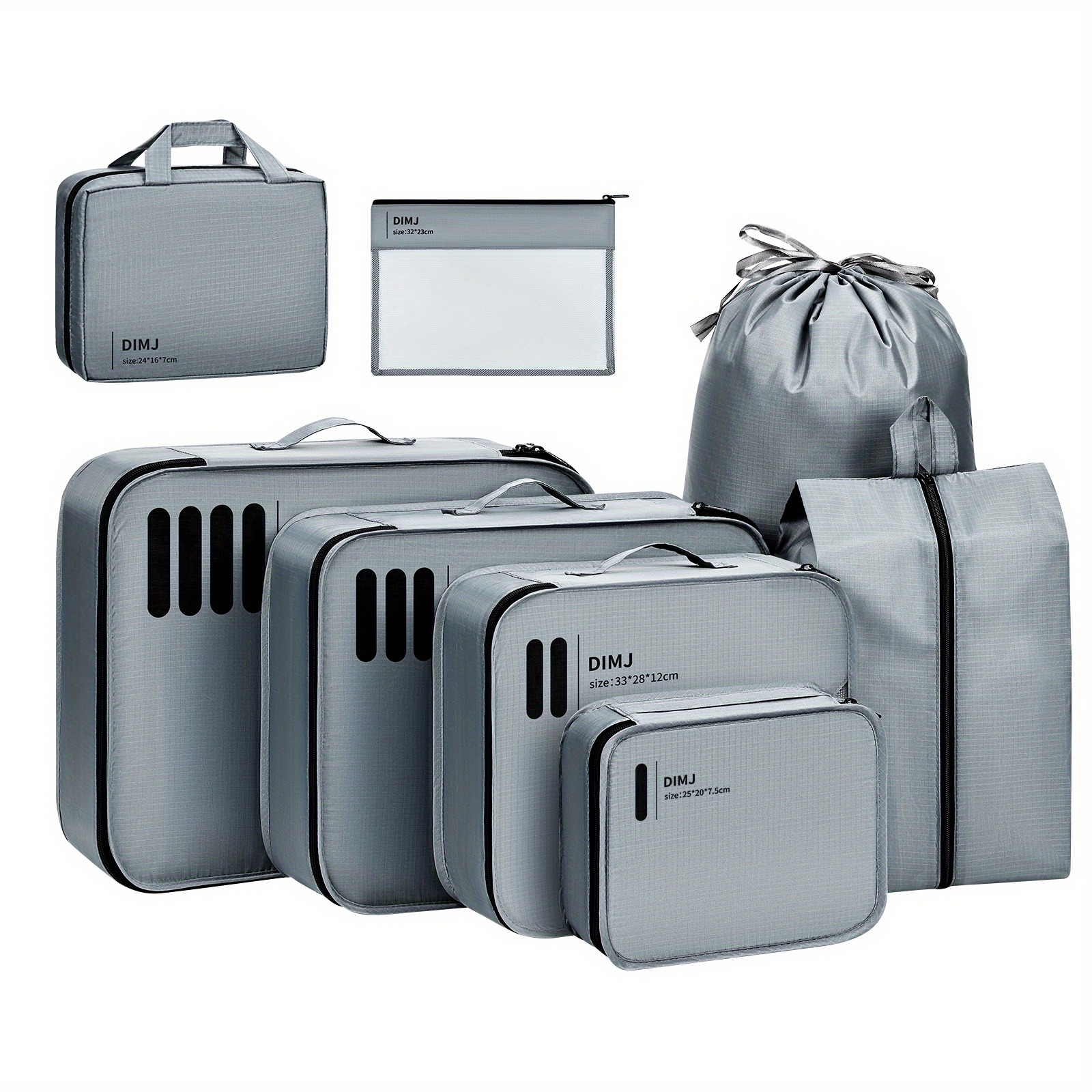 8 Pcs Cubes D'emballage Pour Voyage Organisateurs De Bagages - Temu Canada