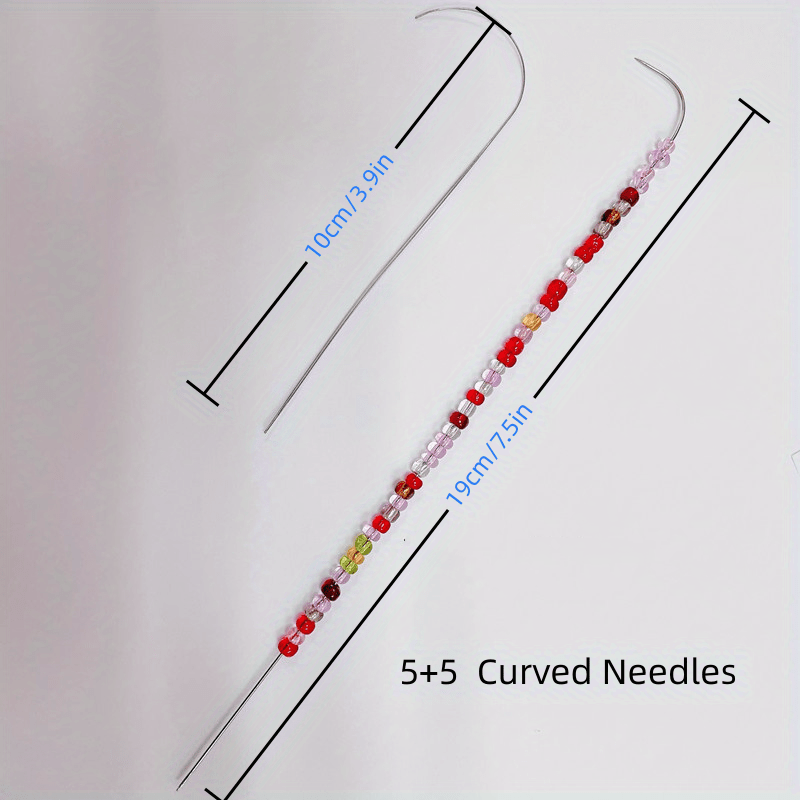 Hobbyworker Bead Spinner Needles, Big Eye Bending Beaded Needles Suitable  for Clay Beads Seed Beads, Beads Rotating Needles Bracelet Necklace Jewelry