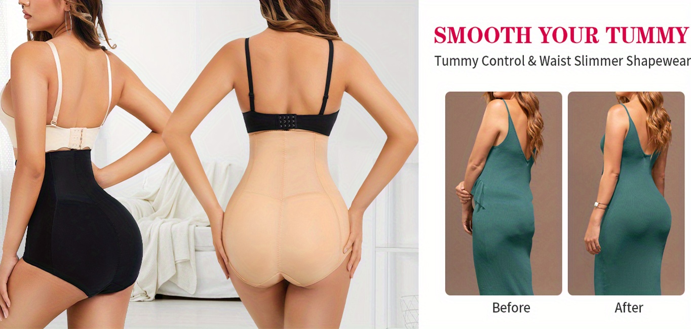 Wearslim® Underwear Slims & Trims High Waist Panty, Tummy Control Panties  Butt Lifter Panties - Beige : : Clothing & Accessories