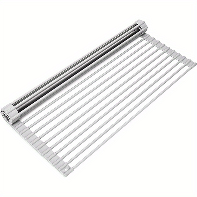 Roll Up Dish Drying Rack Over The Sink 20 x 11 Inch with Utensil