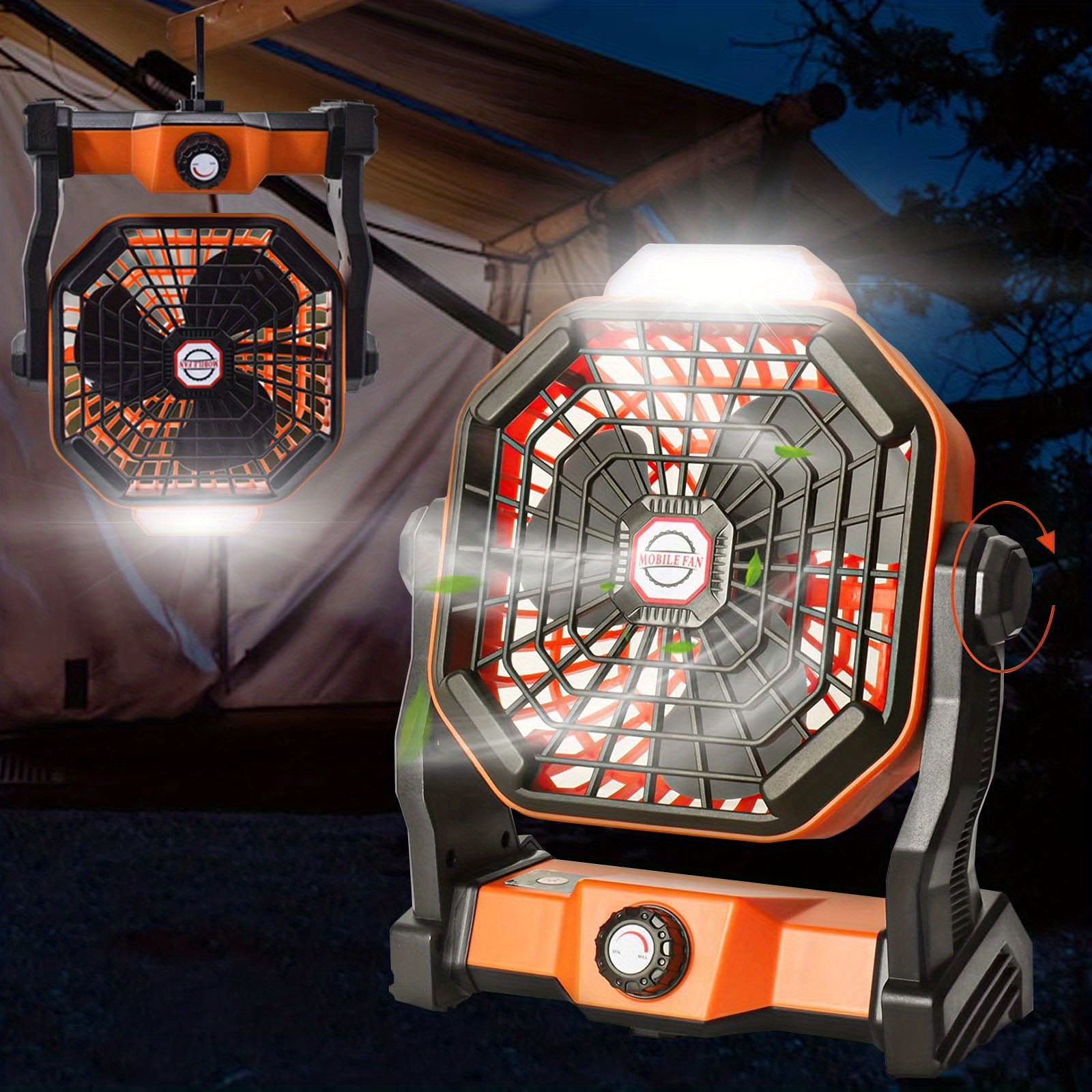 Rechargeable Camping Fan With Led Lantern 7800mah Battery Powered 8 rechargeable-camping-fan-with-led-lantern-7800mah-battery-powered-8