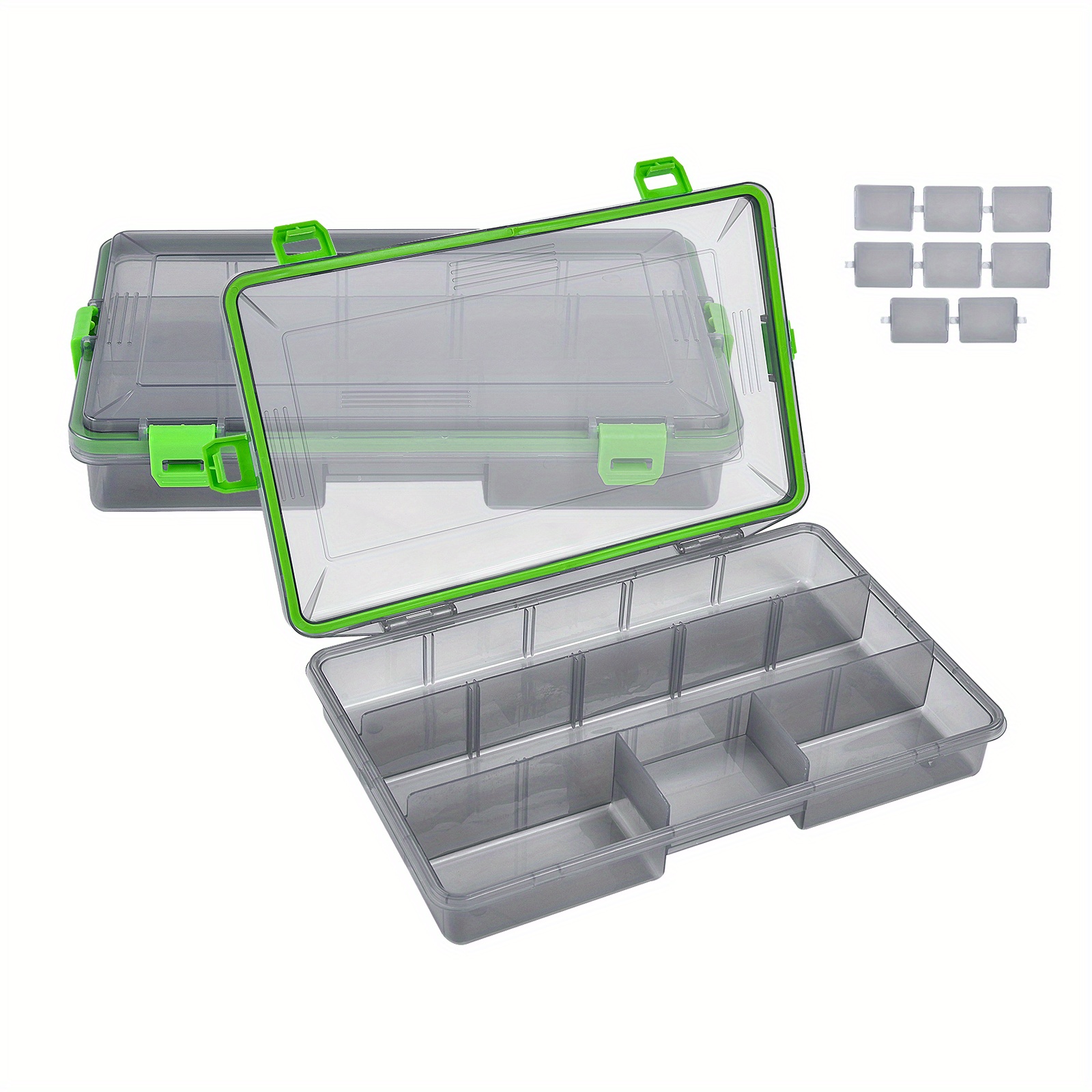 1pc Waterproof Fishing Tackle Box with Removable Dividers - Keep Your Bait  and Hooks Organized and Dry