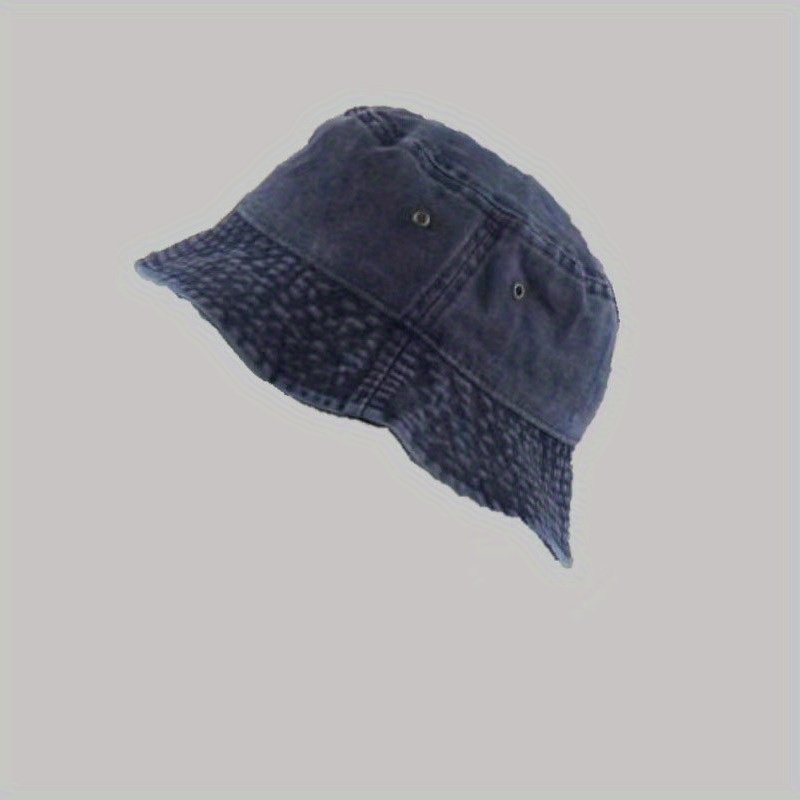 Classic Blue Denim Bucket Hat Trendy Washed Distressed Casual Basin Hats  Breathable Fisherman For Women - Temu