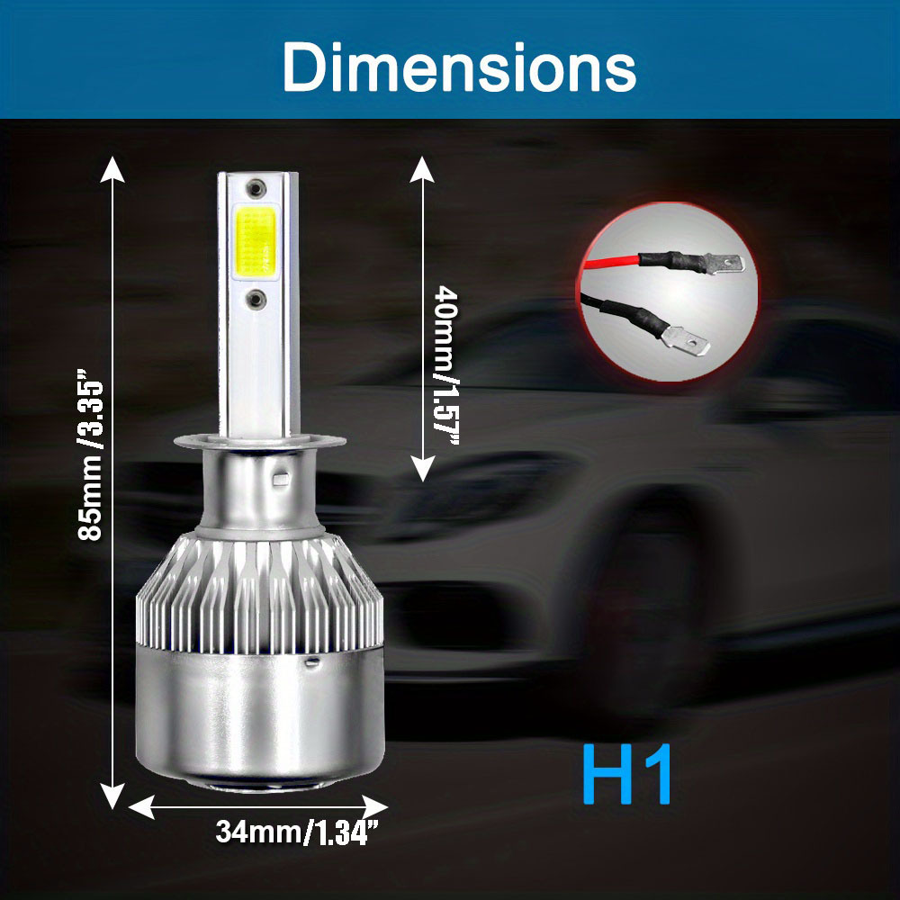 LED H7 H4 H1 H11 H8 Car Bulb 6000K Lamp 9005 9006 HB3 HB4 12V 24V 8000Lm  72W COB Chip Luces LED Para Auto Ampoule LED Voiture - Price history &  Review