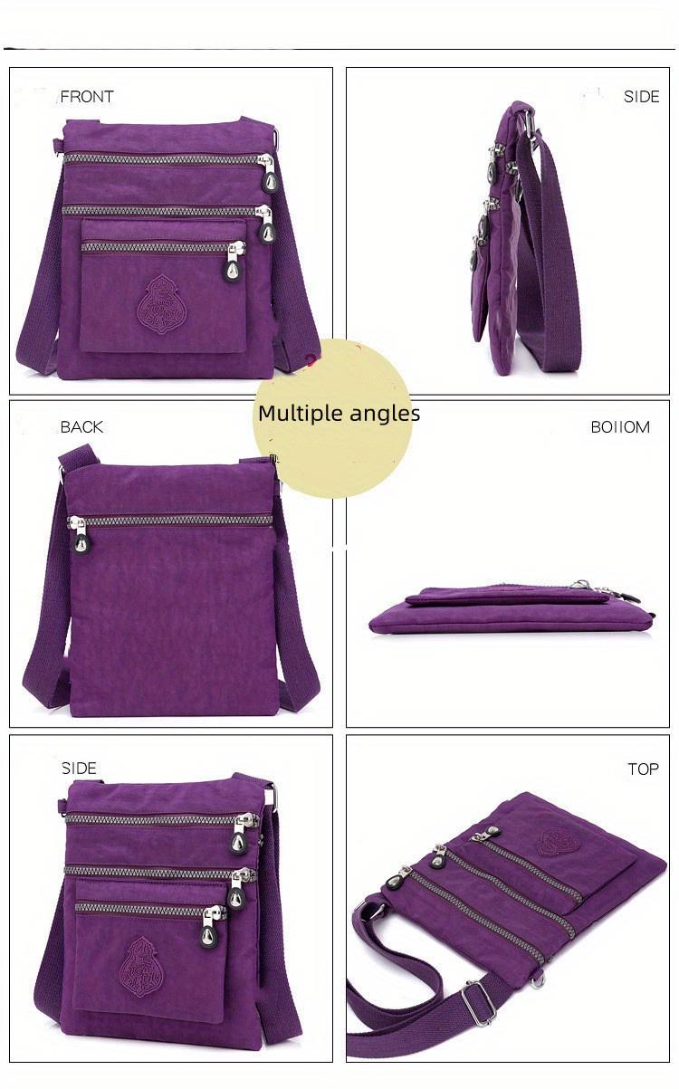 Casual Nylon Crossbody Bag, Lightweight Mobile Phone Bag, Women's Multi