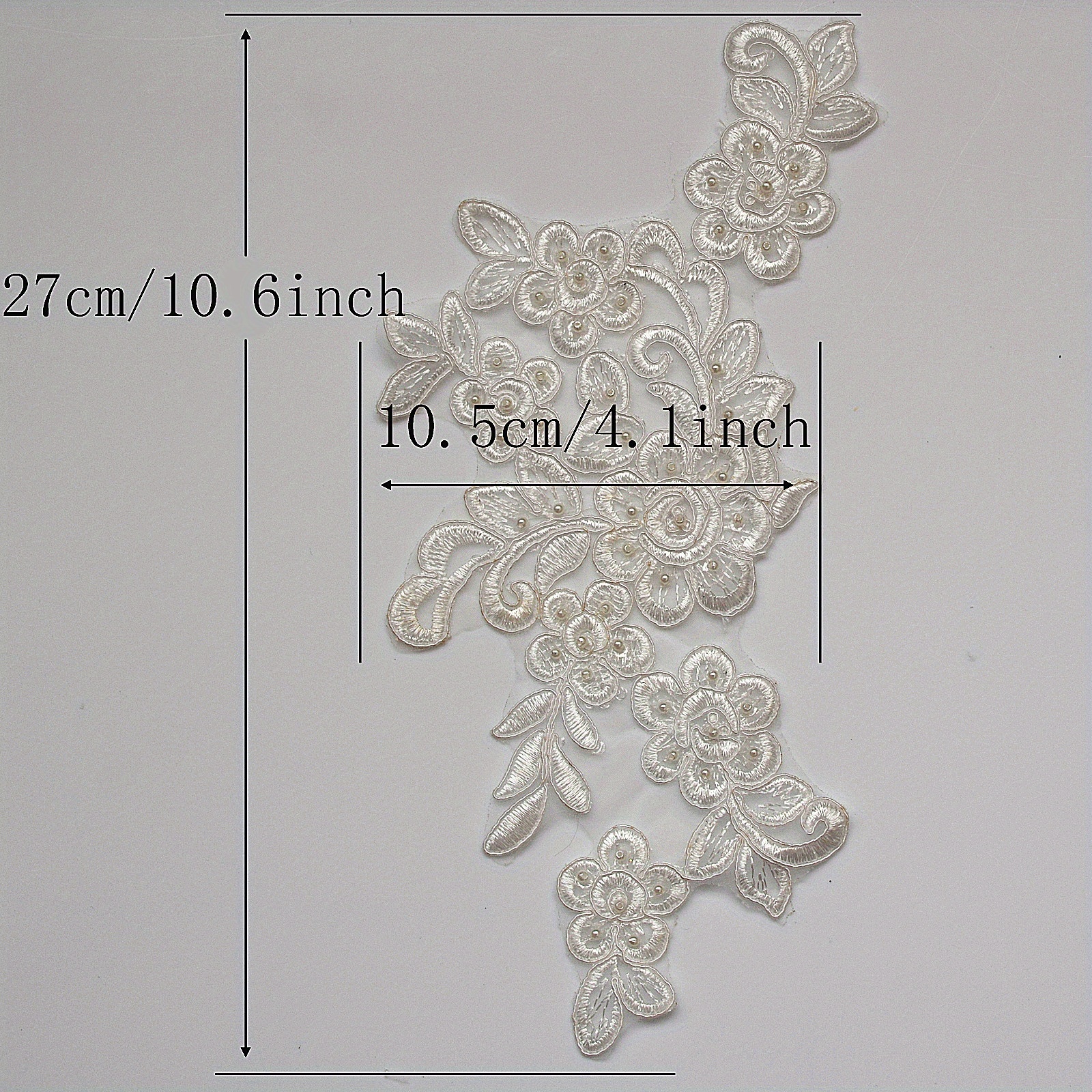 Embroidery 3d Blue Rose Ivory Flower Patch Applique Diy - Temu