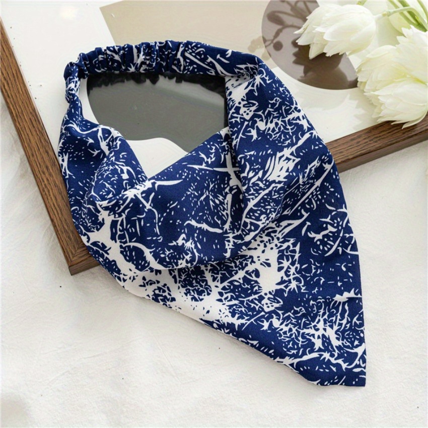 Boho Style Hair Scarf Floral Triangular Scarf Hair Band