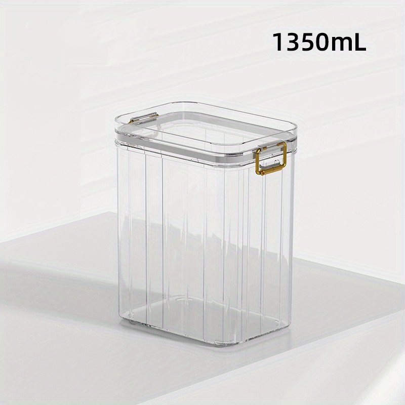 RuiKe Airtight Plastic Canister With Lids Food Storage Jar Square - Storage  Container With Clear Preserving Seal Wire Clip Fastening For Kitchen