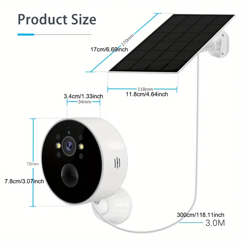 1 set security camera wireless outdoor solar camera for home security 1080p human and motion detection 2 way talk night vision camera 2 4g wifi cloud storage surveillance wireless wifi camera 4600mah battery powered ip camera outdoor details 0