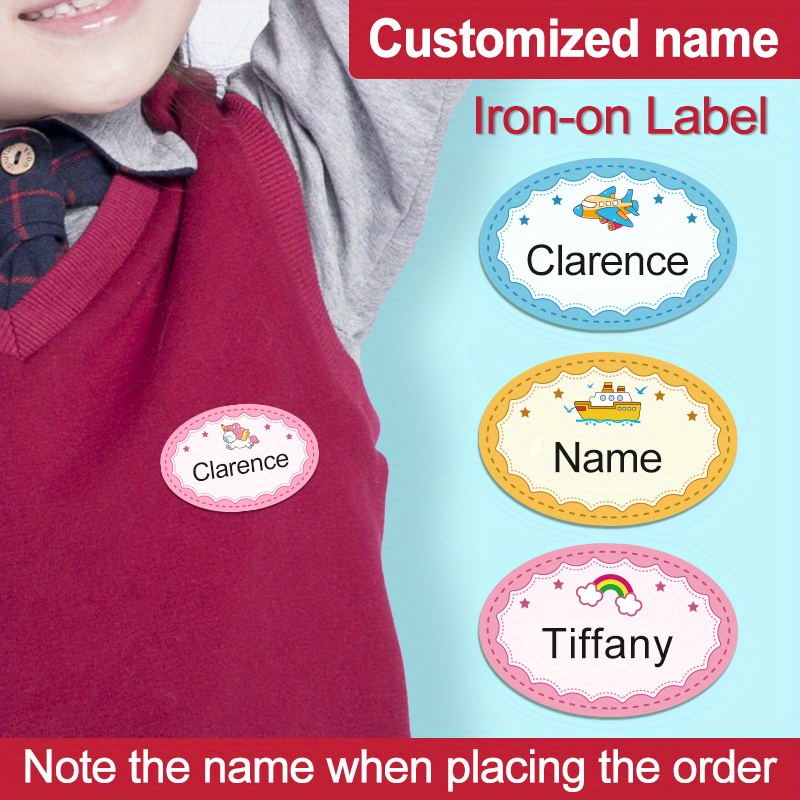12/24 Custom Leather Name Labels Personalize Clothing Iron - Temu