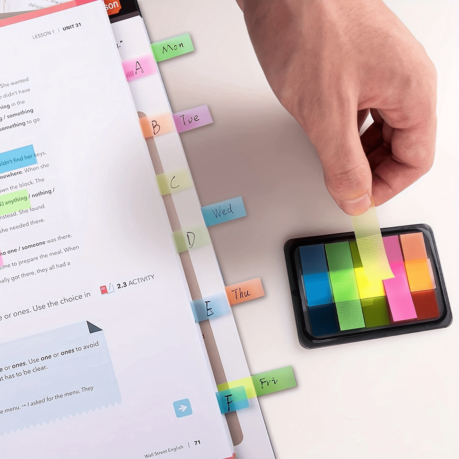 Colorful Index Cards With Sticky Tabs Perfect For Organization Studying And  Reminders Includes Book Tabs Post It Tabs And Page Tabs, 90 Days Buyer  Protection