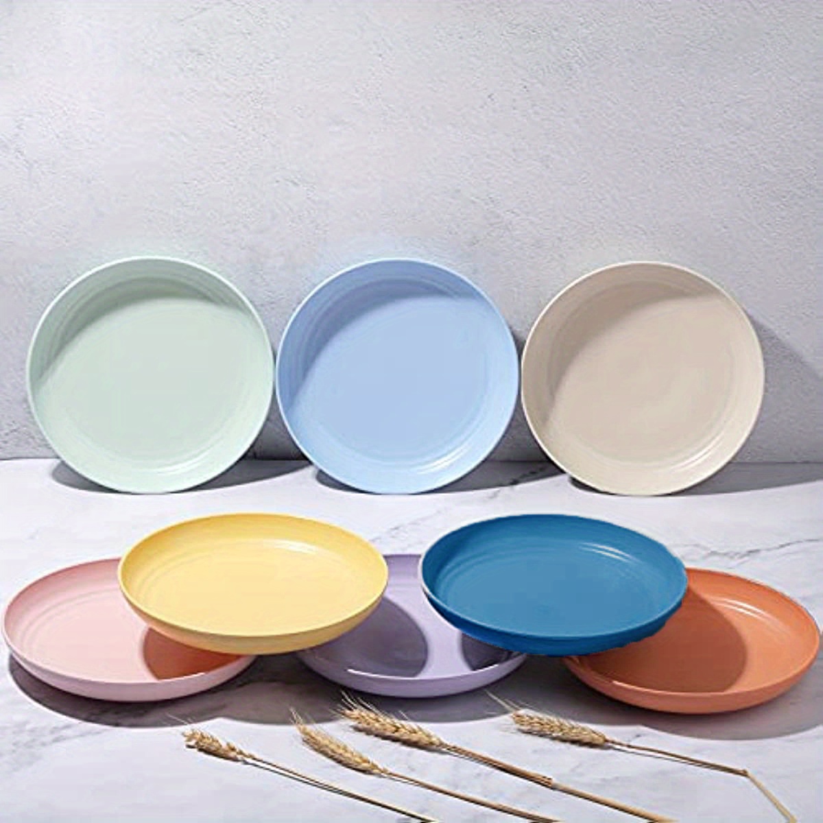 Wheat Straw Deep Dinner Plates Reusable Lightweight Straw Temu