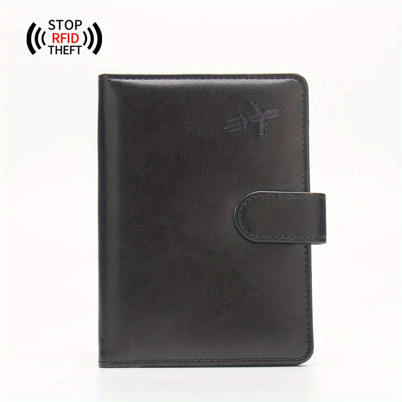 Printed leather passport holder