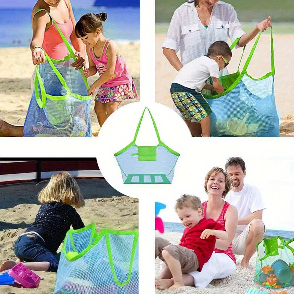 Mesh Beach Toy Tote Bag Sand Toys Shells Clothes Towels Temu