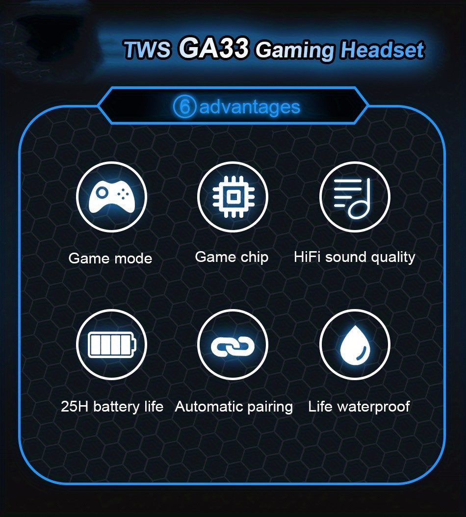 T33 Gaming TWS Earbuds