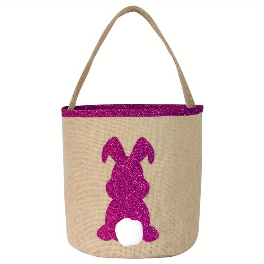 Easter Bunny Burlap Bag Baskets Jute. Easter Egg Hunt Bags. Brand New