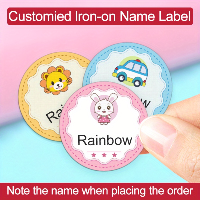 1 Roll of Iron On Name Labels for Clothing Sewing Name Labels Cartoon Name  Labels DIY Sewing Supplies 