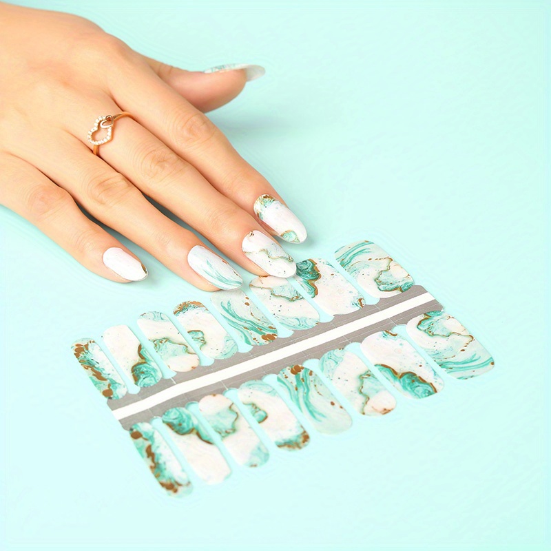 Glitter Nail Polish Stickers Self-Adhesive Nail Art Decals