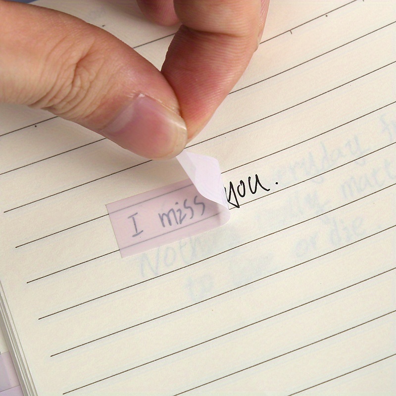 Translucent Sticky Note Simple Cute Self adhesive Note Paper Temu