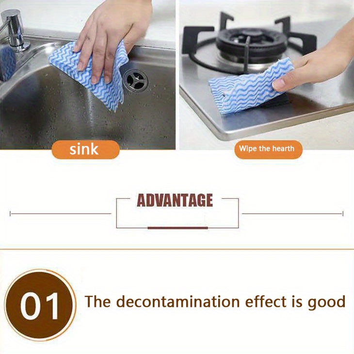 Thickened Dish Cleaning Wipes Disposable Cleaning Towels For - Temu