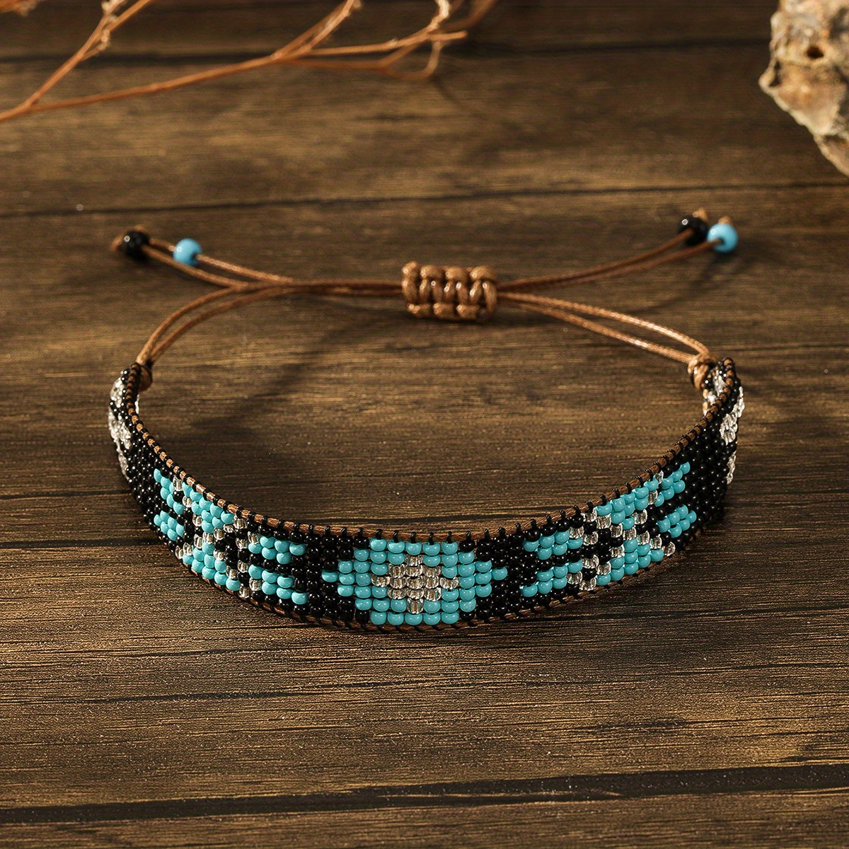 TEMU A Handmade Beaded Bohemian Vintage Bracelet For Women