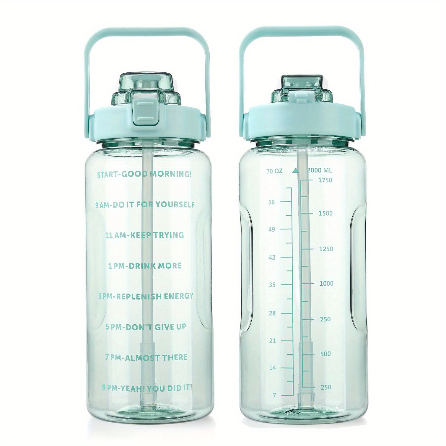 Life Bottle Bouteille d'eau de 3,8 l avec couvercle à paille et couvercle à  bec verseur – Pichet à eau étanche – Grande bouteille d'eau avec marqueur