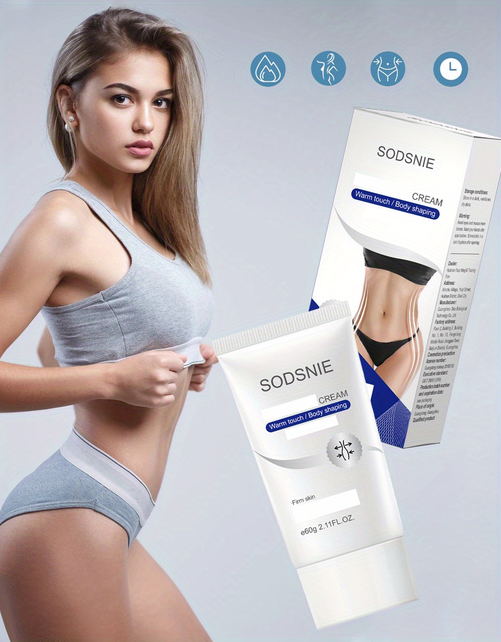Body Firming Cream, Improve Skin Elasticity, Hydration And Nourishes