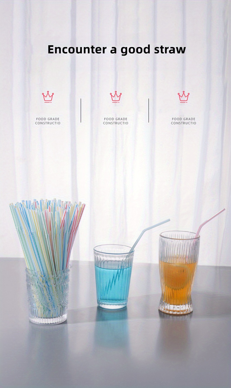 Disposable Plastic Straws & Drink Accessories for 500 Guests