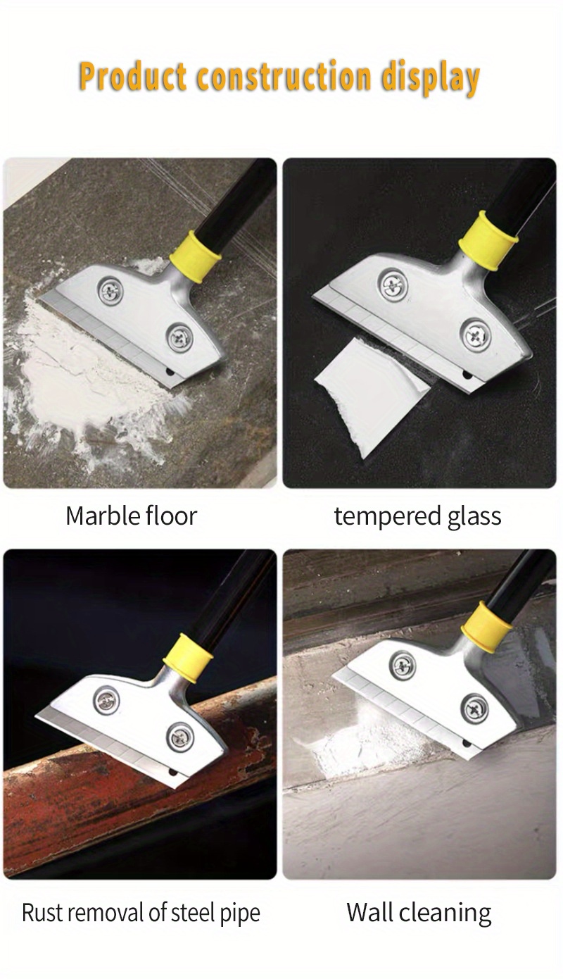 Glass Scraper Industrial Floor Scraper Tool Long handle Temu