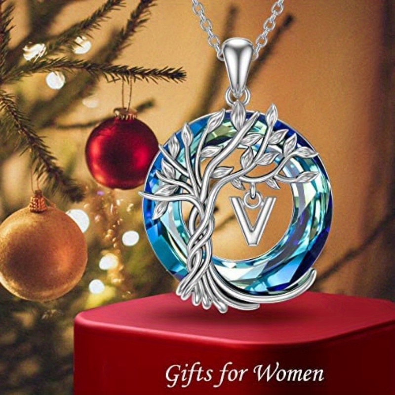 Tree of Life Initial Necklace - Letter V