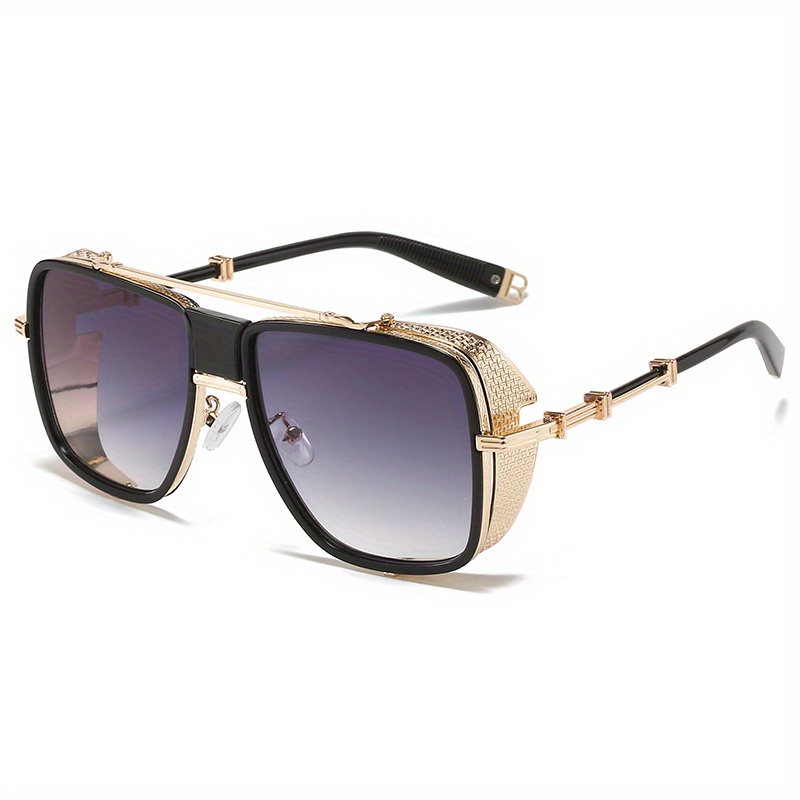 Steampunk Metal Frame Aviator Sunglasses UV400