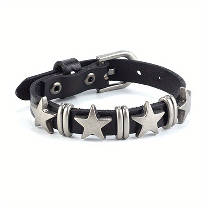 Leather 2025 star bracelet