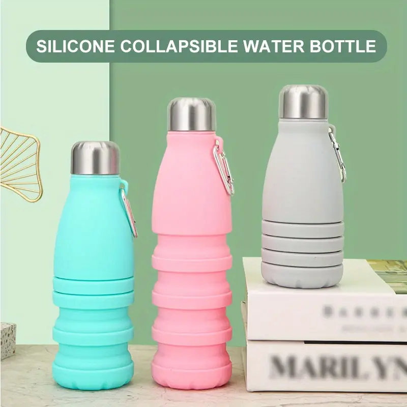 Marble Silicone Collapsible Water Bottle – The Graphic Tee