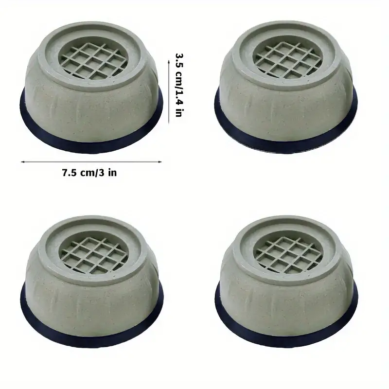 4x Washing Machine Support Mat Anti-Vibration Leg Stopper Pad Pad Feet S✨  U8Y1 