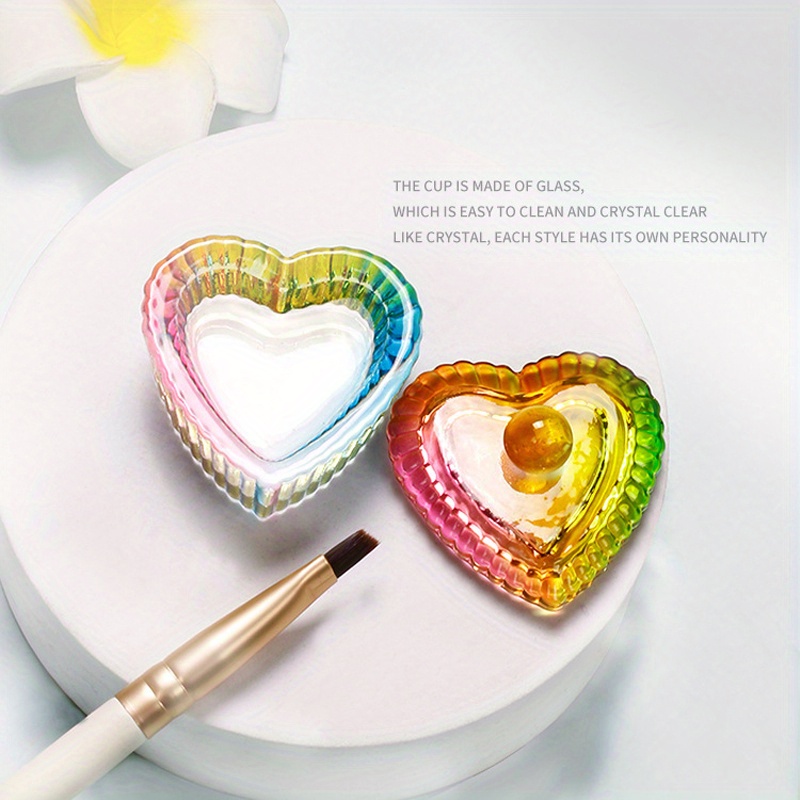 Holographic Crystal Cup Washing Nail Brushes Holder Nail Temu