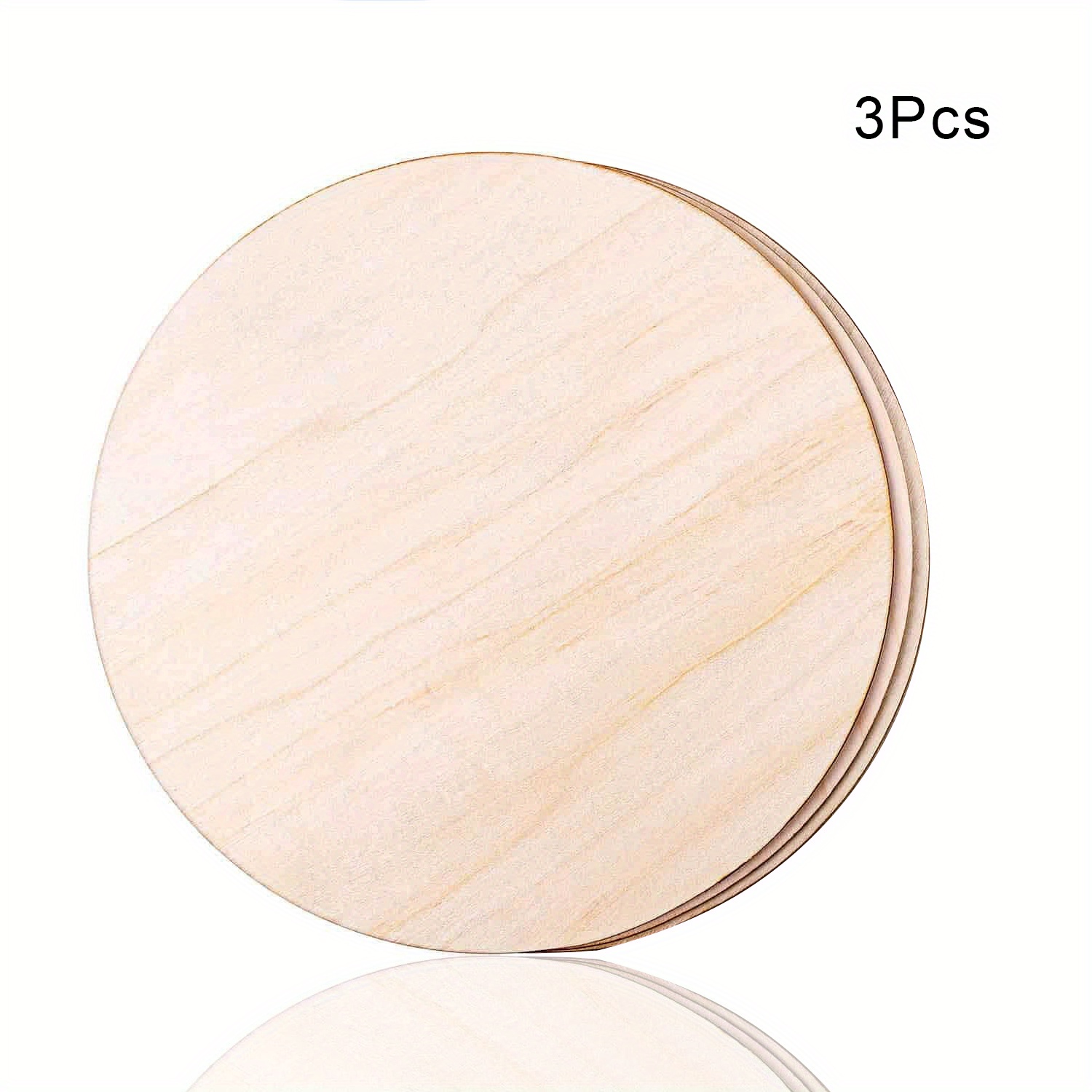 12pcs Unfinished Wood Circles 30-48 cm - Wooden Cutouts for Crafts